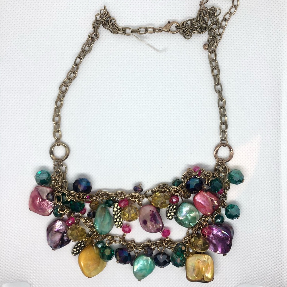 Bright colorful chunky necklace
